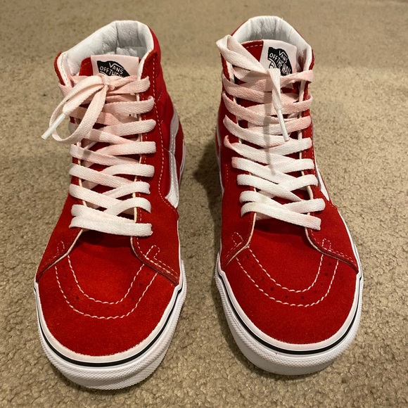Vans Shoes - RED HIGHTOP/SK8-HI SUEDE VANS